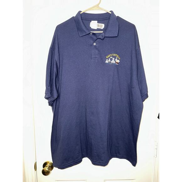 NWT Navy Veteran Polo Shirt Size 2X - Picture 1 of 4
